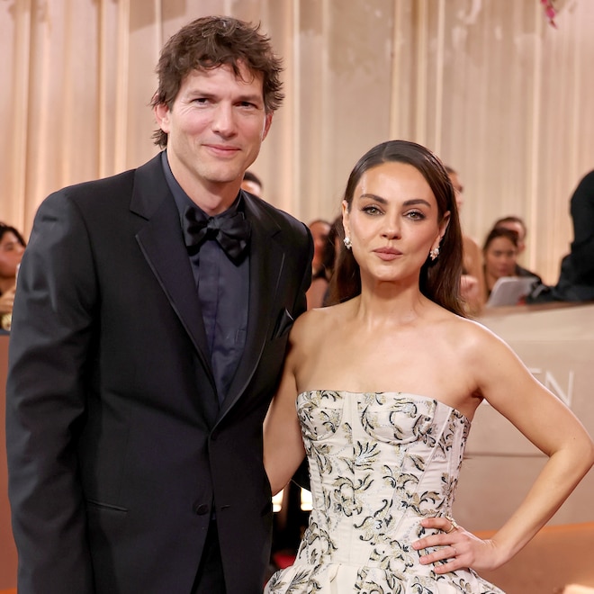 Ashton Kutcher and Mila Kunis arrive at the Golden Globe Awards 2026 red carpet, Couples